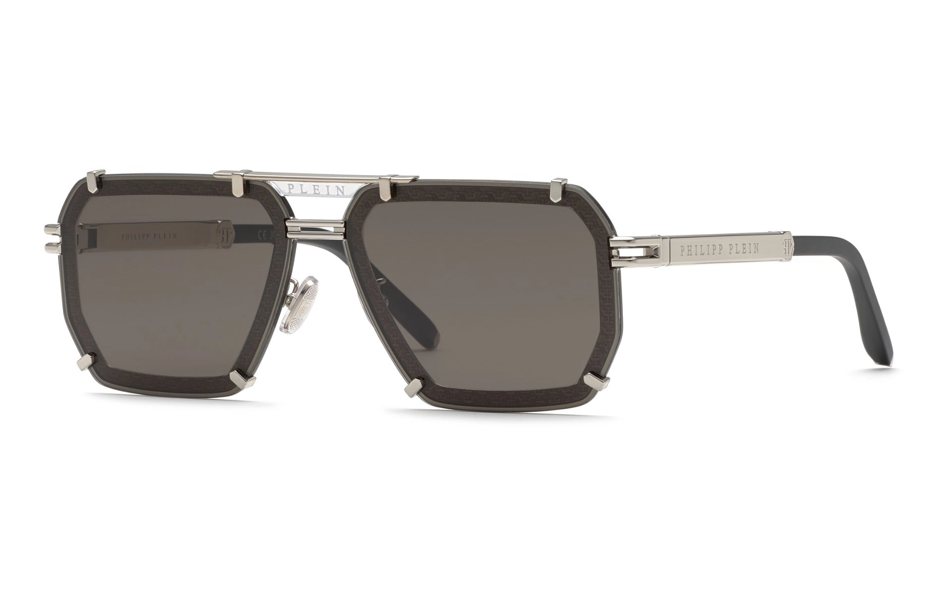 Philipp Plein SPP131 0K07 64 | Unisex Gri Güneş Gözlüğü